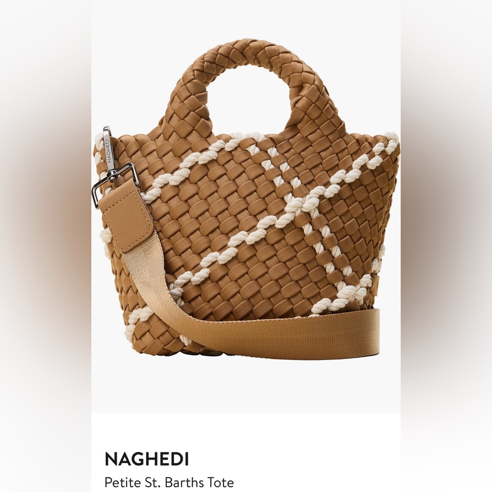 Naghedi Petite St. Barths Tote - Tan and Cream